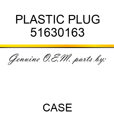 PLASTIC PLUG 51630163