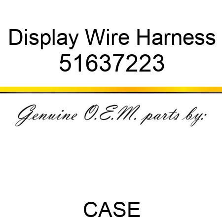Display Wire Harness 51637223