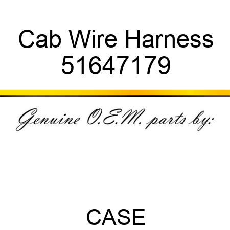 Cab Wire Harness 51647179