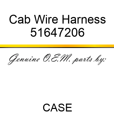 Cab Wire Harness 51647206