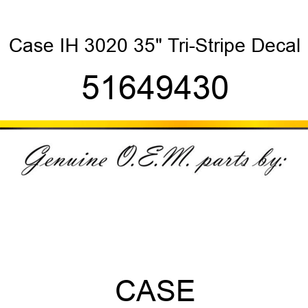 Case IH 3020 35" Tri-Stripe Decal 51649430