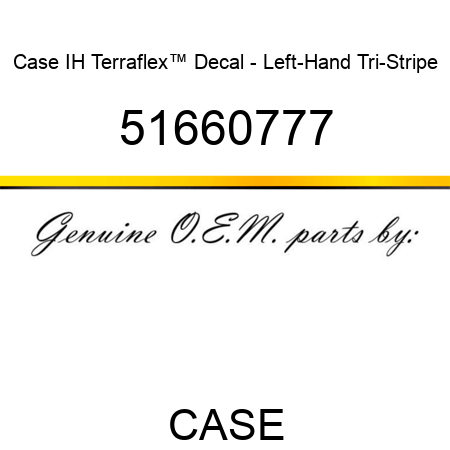 Case IH Terraflex™ Decal - Left-Hand Tri-Stripe 51660777