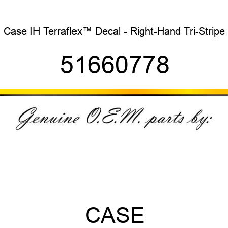 Case IH Terraflex™ Decal - Right-Hand Tri-Stripe 51660778