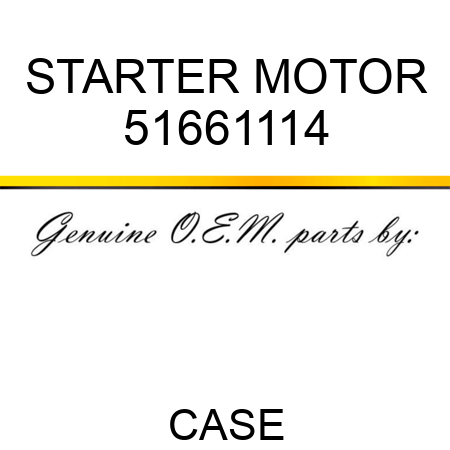 STARTER MOTOR 51661114