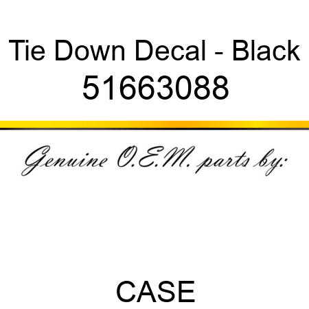 Tie Down Decal - Black 51663088