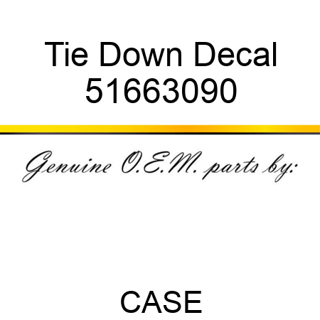Tie Down Decal 51663090