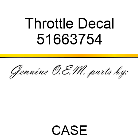 Throttle Decal 51663754