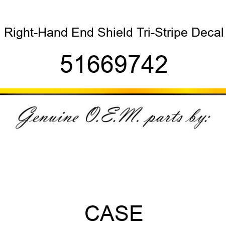 Right-Hand End Shield Tri-Stripe Decal 51669742