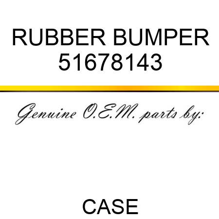 RUBBER BUMPER 51678143