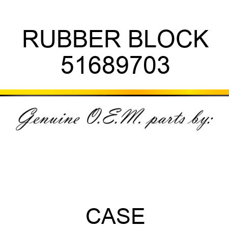 RUBBER BLOCK 51689703