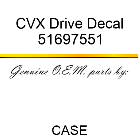 CVX Drive Decal 51697551