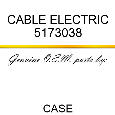 CABLE, ELECTRIC 5173038
