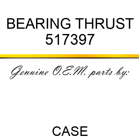 BEARING, THRUST 517397