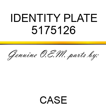 IDENTITY PLATE 5175126