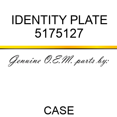 IDENTITY PLATE 5175127