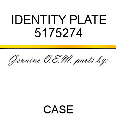 IDENTITY PLATE 5175274