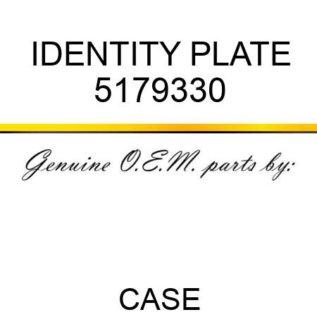 IDENTITY PLATE 5179330