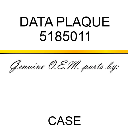 DATA PLAQUE 5185011