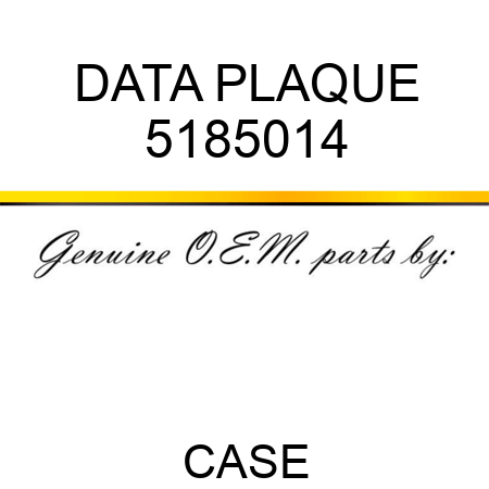 DATA PLAQUE 5185014
