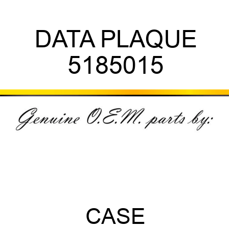 DATA PLAQUE 5185015