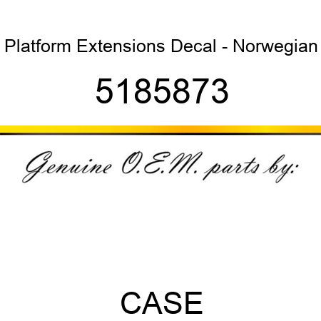 Platform Extensions Decal - Norwegian 5185873