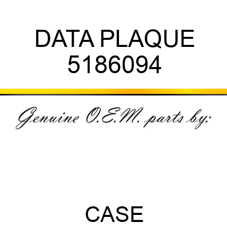 DATA PLAQUE 5186094