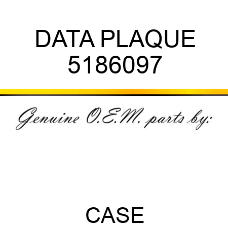 DATA PLAQUE 5186097