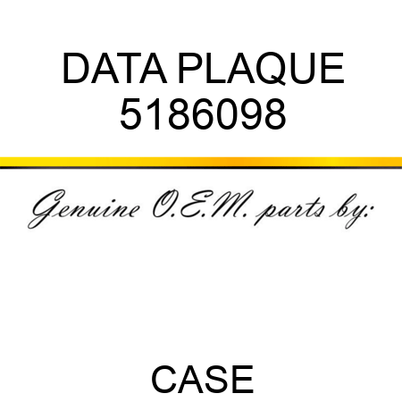 DATA PLAQUE 5186098