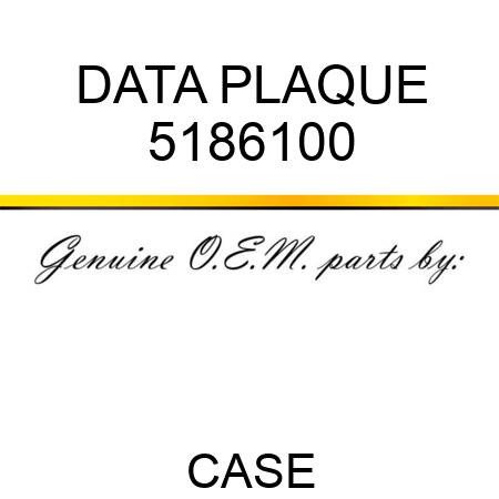 DATA PLAQUE 5186100