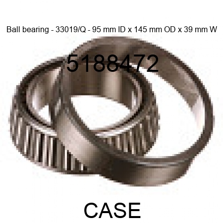 Ball bearing - 33019/Q - 95 mm ID x 145 mm OD x 39 mm W 5188472