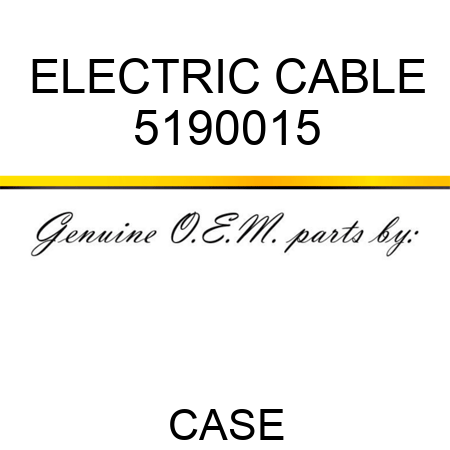 ELECTRIC CABLE 5190015