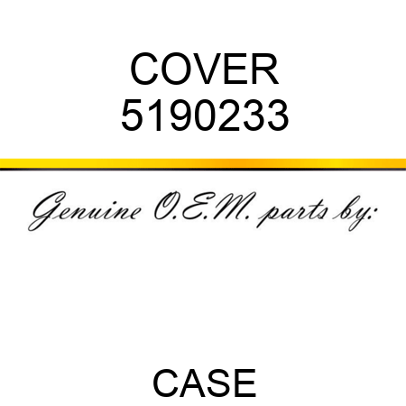 COVER 5190233