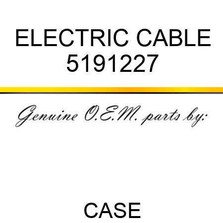 ELECTRIC CABLE 5191227