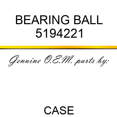 BEARING, BALL 5194221