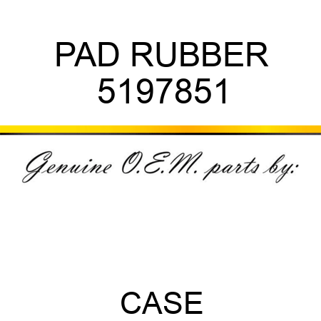 PAD, RUBBER 5197851