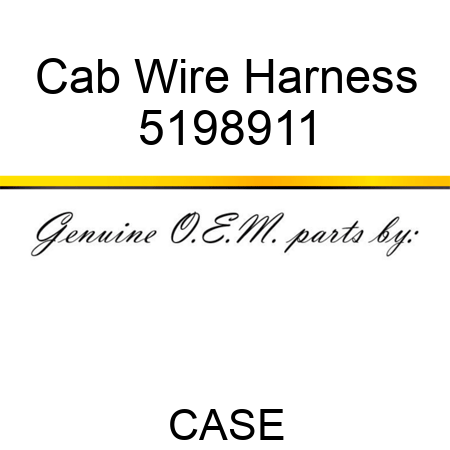 Cab Wire Harness 5198911