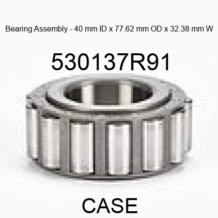Bearing Assembly - 40 mm ID x 77.62 mm OD x 32.38 mm W 530137R91