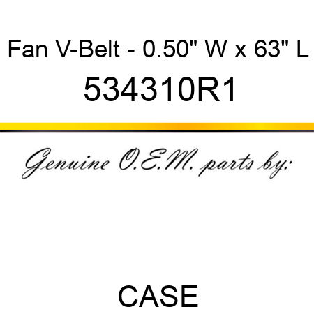 Fan V-Belt - 0.50" W x 63" L 534310R1