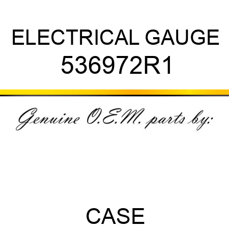 ELECTRICAL GAUGE 536972R1