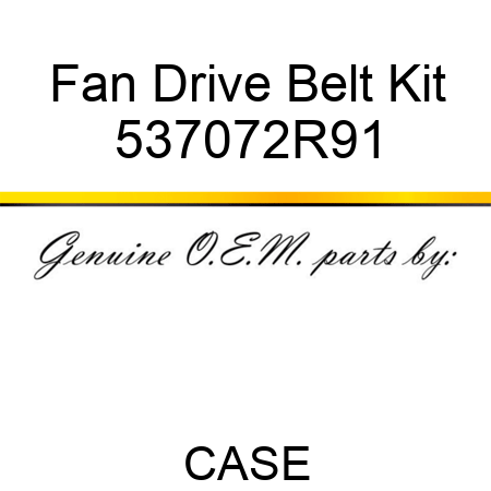 Fan Drive Belt Kit 537072R91