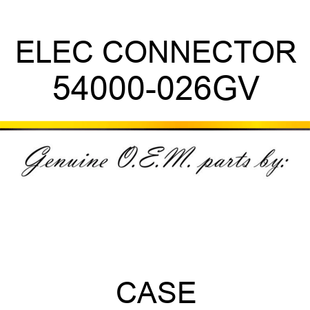 ELEC CONNECTOR 54000-026GV