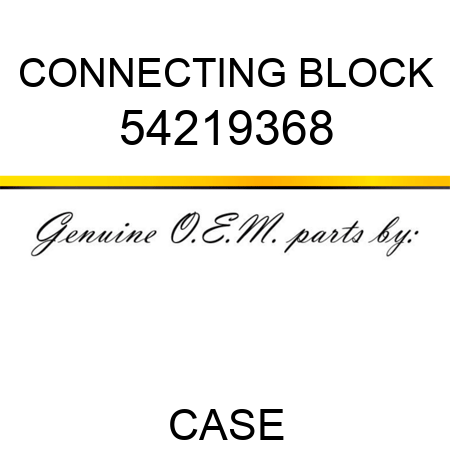 CONNECTING BLOCK 54219368