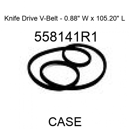 Knife Drive V-Belt - 0.88" W x 105.20" L 558141R1