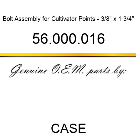 Bolt Assembly for Cultivator Points - 3/8" x 1 3/4" 56.000.016