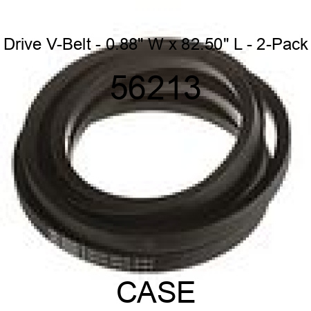 Drive V-Belt - 0.88" W x 82.50" L - 2-Pack 56213