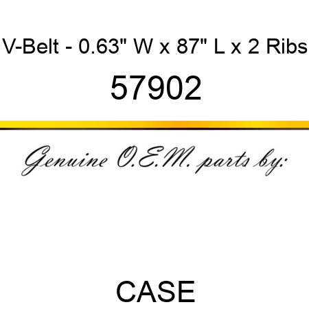 V-Belt - 0.63" W x 87" L x 2 Ribs 57902