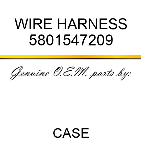 WIRE HARNESS 5801547209