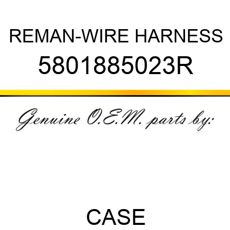 REMAN-WIRE HARNESS 5801885023R