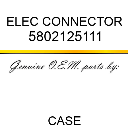 ELEC CONNECTOR 5802125111