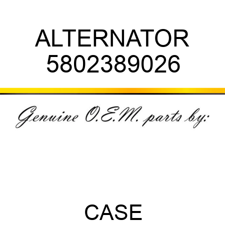 ALTERNATOR 5802389026